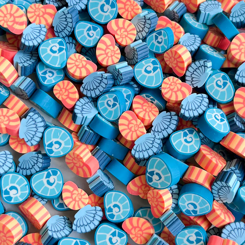 Pasante Conchas Marinas • Fimo • 10x10 mm 1