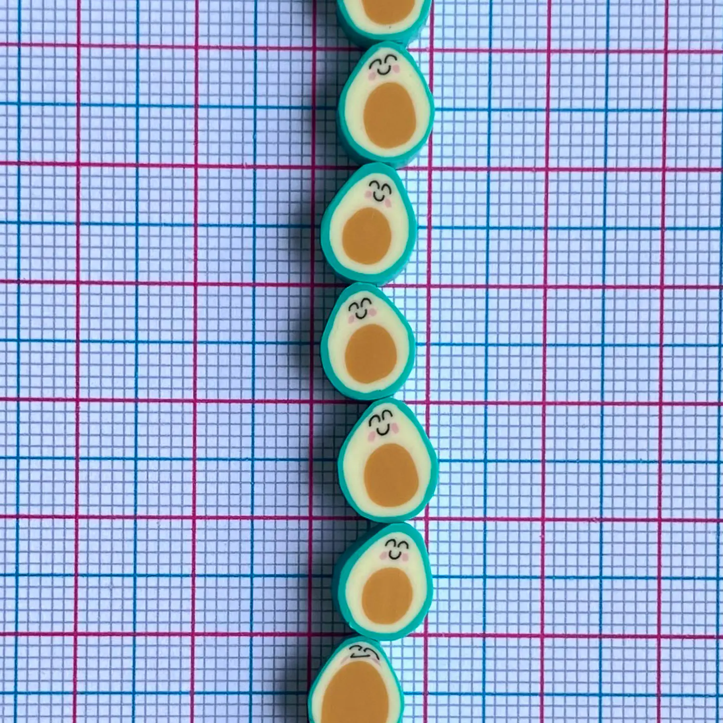 Pasante Aguacate Kawaii • Fimo • 10x10 mm 2