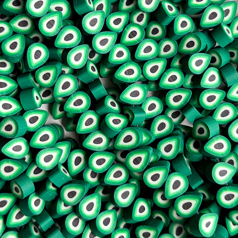 Pasante Aguacate • Fimo • 10x10 mm