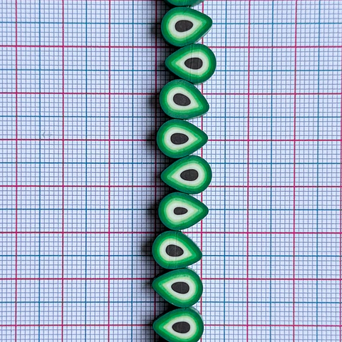 Pasante Aguacate • Fimo • 10x10 mm