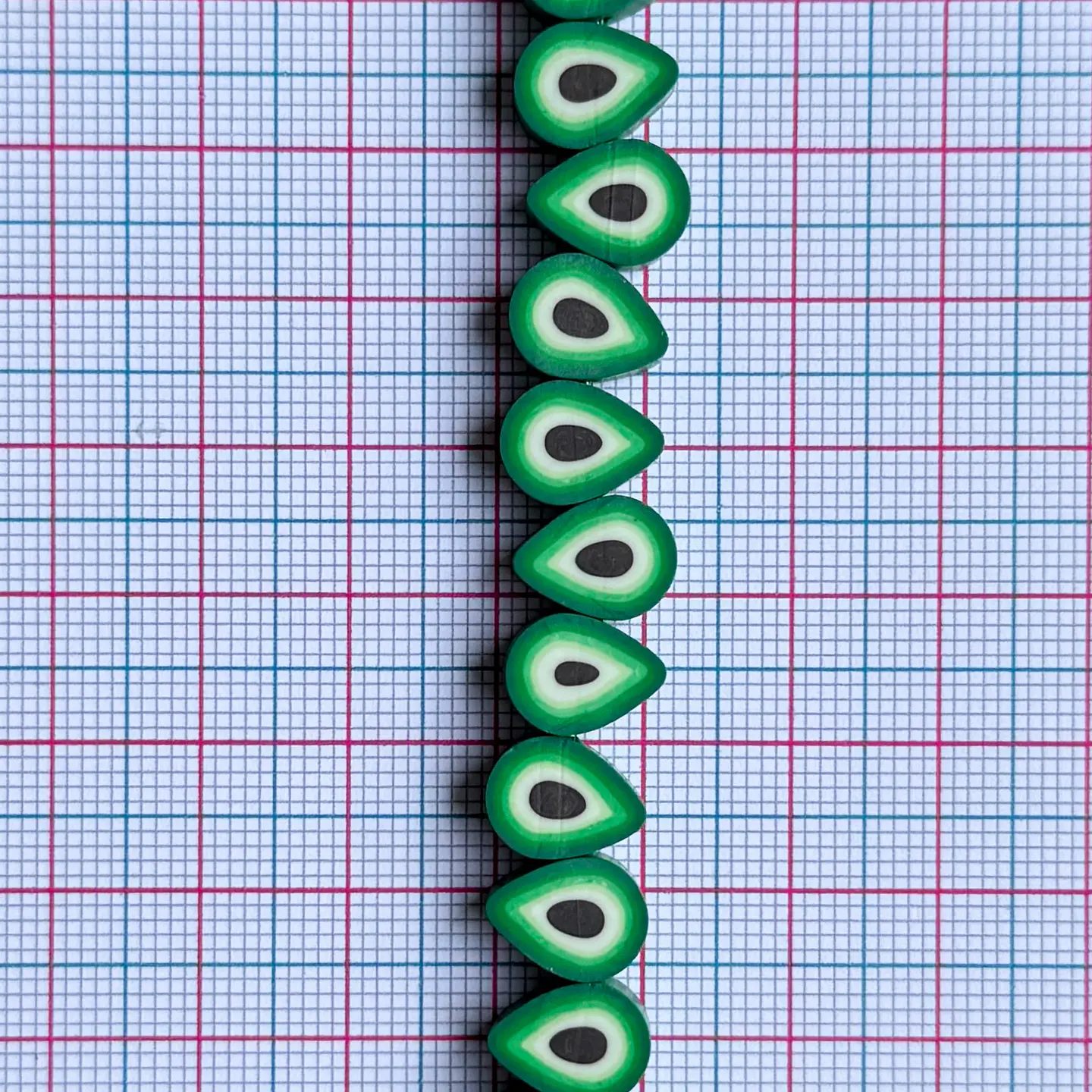Pasante Aguacate • Fimo • 10x10 mm 2