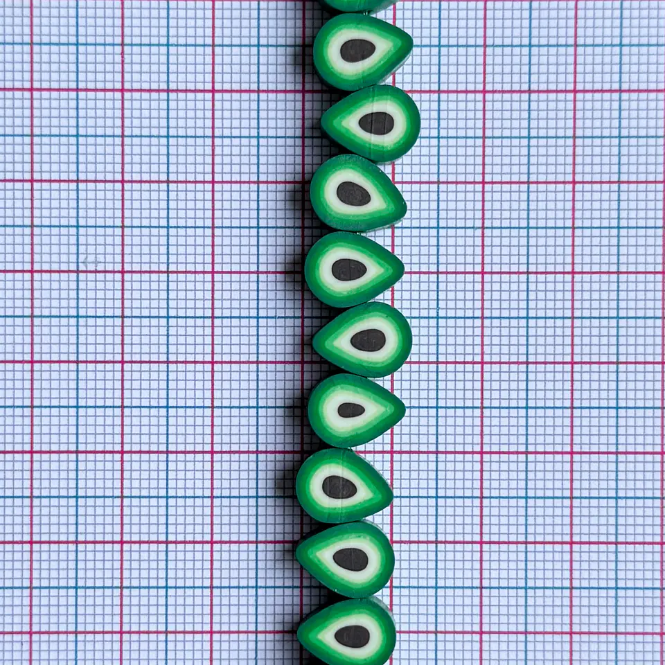 Pasante Aguacate • Fimo • 10x10 mm 2