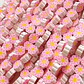 Pasante Margarita Flor Rosa • Fimo • 10x10 mm - thumbnail 1
