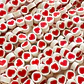 Pasante Disco Corazón Rojo • Fimo • 10x10 mm - thumbnail 1