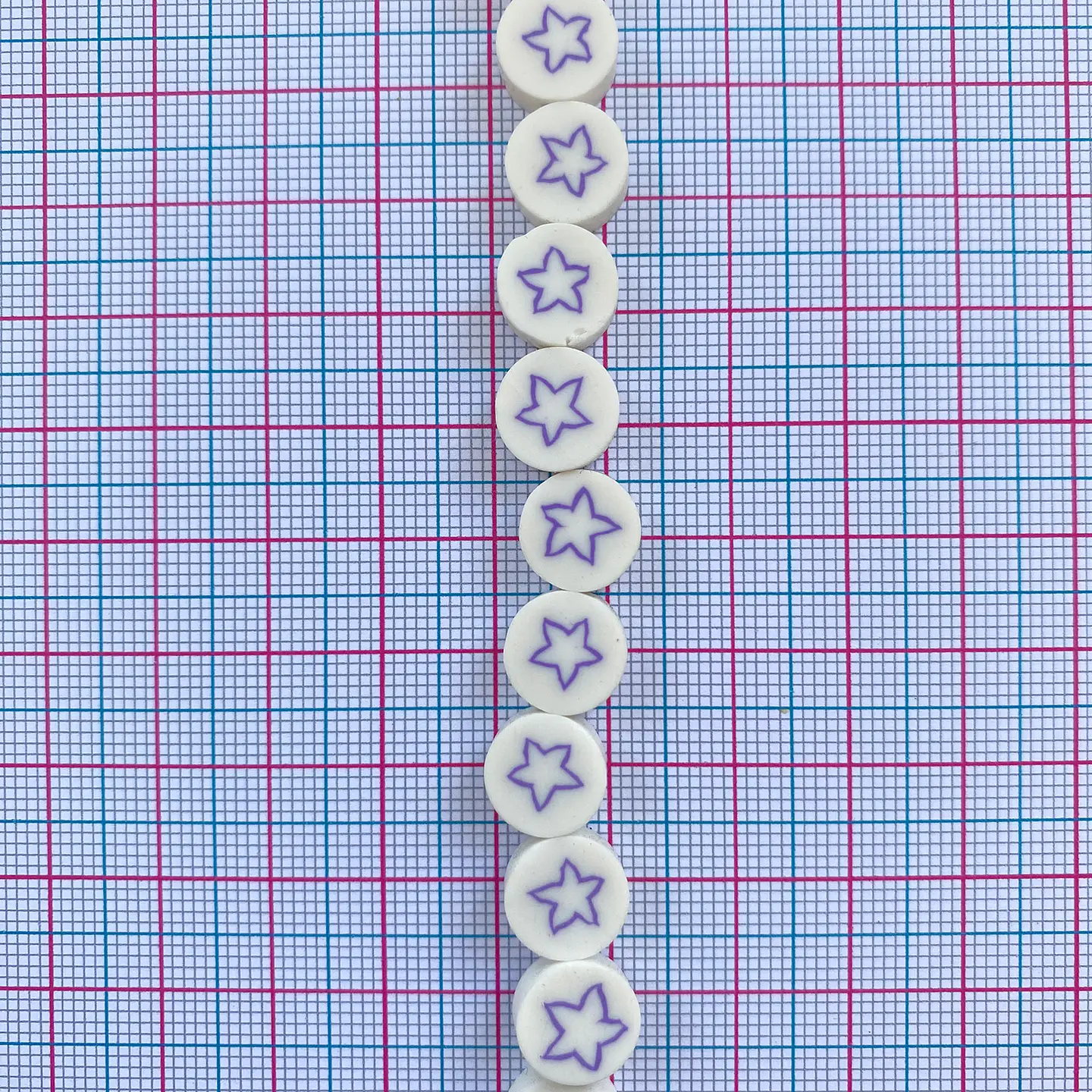 Pasante Disco Estrella Contorno • Fimo • 10x10 mm 2