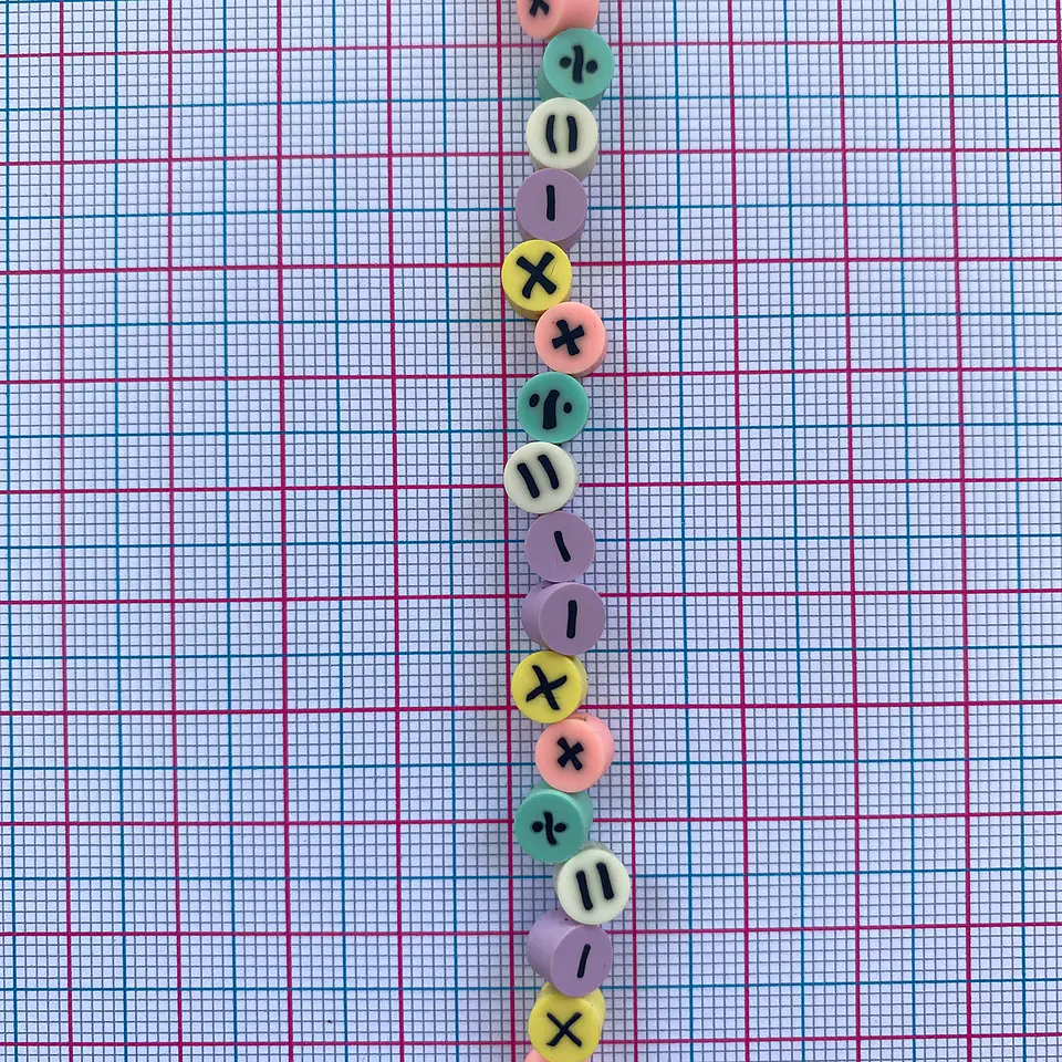 Pasante Cilindro Símbolos Matemáticos • Fimo • 10x10 mm 2