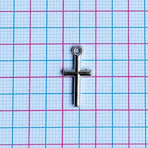 Dije Cruz Cristo • Zamak • 10x20 mm