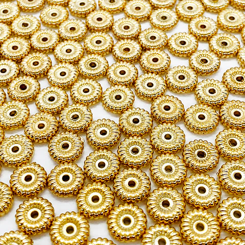 Separador Dona Flor • Baño de Oro • 10x10 mm