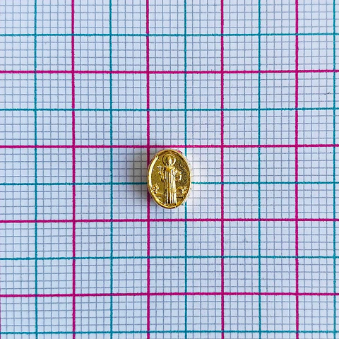 Separador Ovalado San Benito • Baño de Oro • 6x8 mm