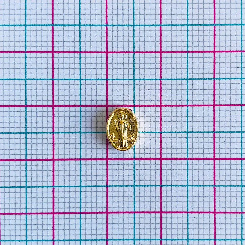Separador Ovalado San Benito • Baño de Oro • 6x8 mm 2