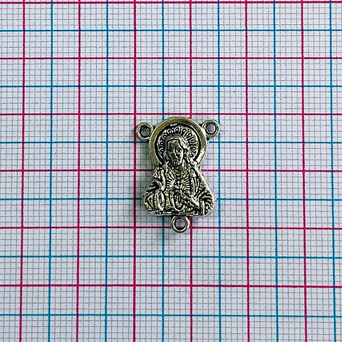 Crucero Sagrado Corazón de Jesús / Virgen del Carmen • Zamak • 21x15 mm
