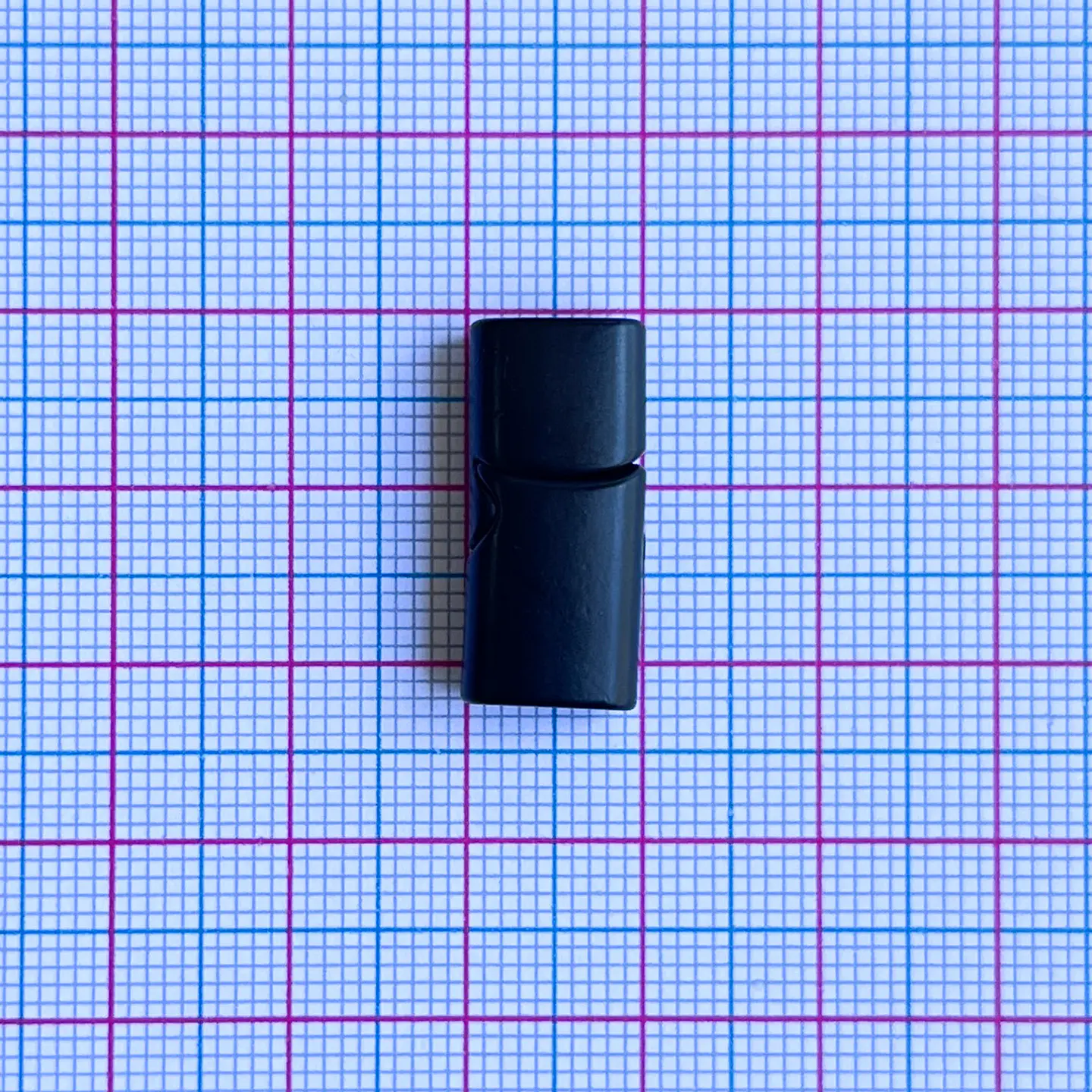 Broche Imán Cilíndrico Rectangular Negro • Zamak • 10x22 mm 2