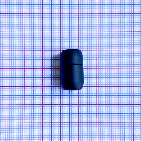 Broche Imán Cilíndrico Redondeado Negro • Zamak • 12x22 mm