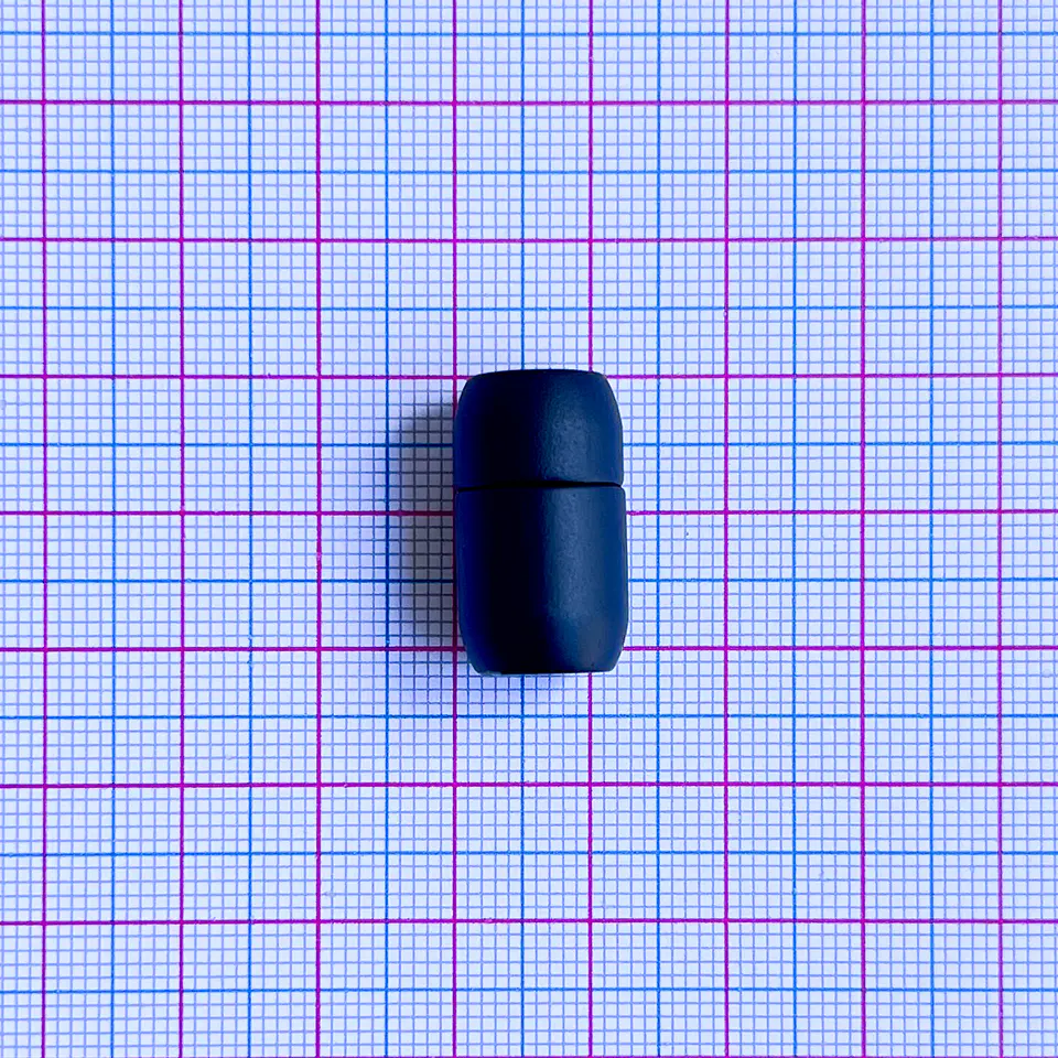 Broche Imán Cilíndrico Redondeado Negro • Zamak • 12x22 mm 2
