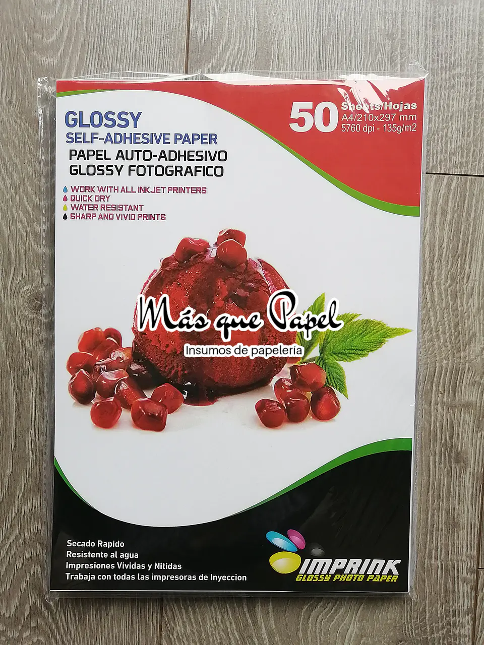 Papel Fotográfico Adhesivo A4 Imprink  1