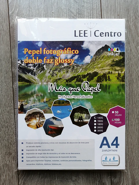 Papel Fotográfico Doble Faz A4 Lee