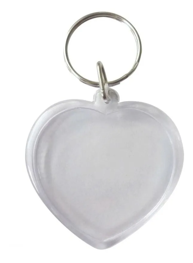 Llavero Acrilico Porta foto Corazón 1