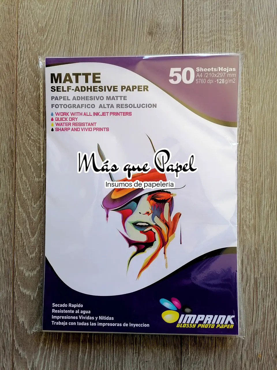 Papel Fotográfico Adhesivo matte Imprink 1