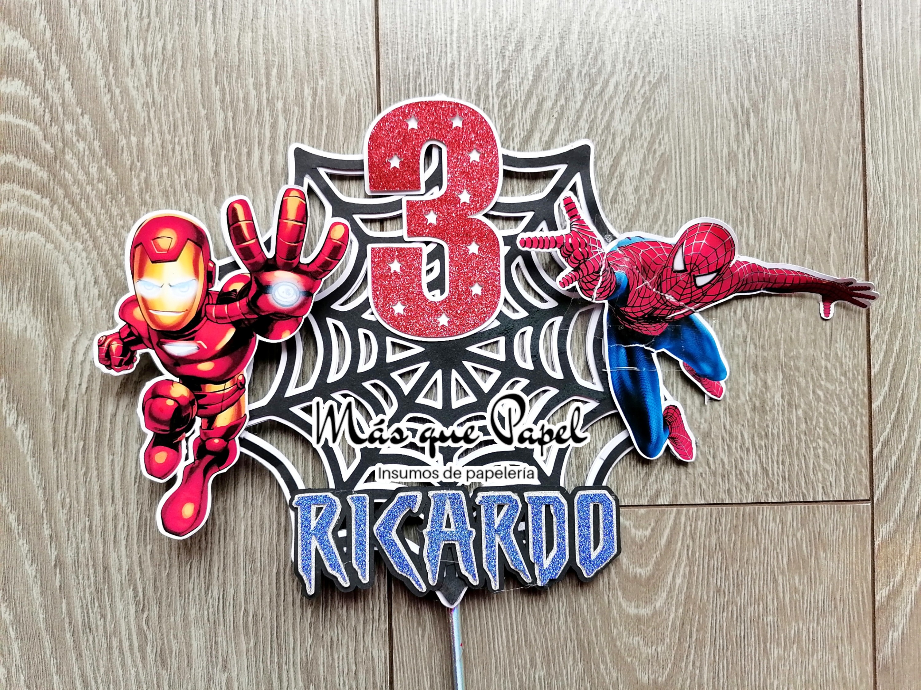 Topper Hombre Araña y Iron Man 1