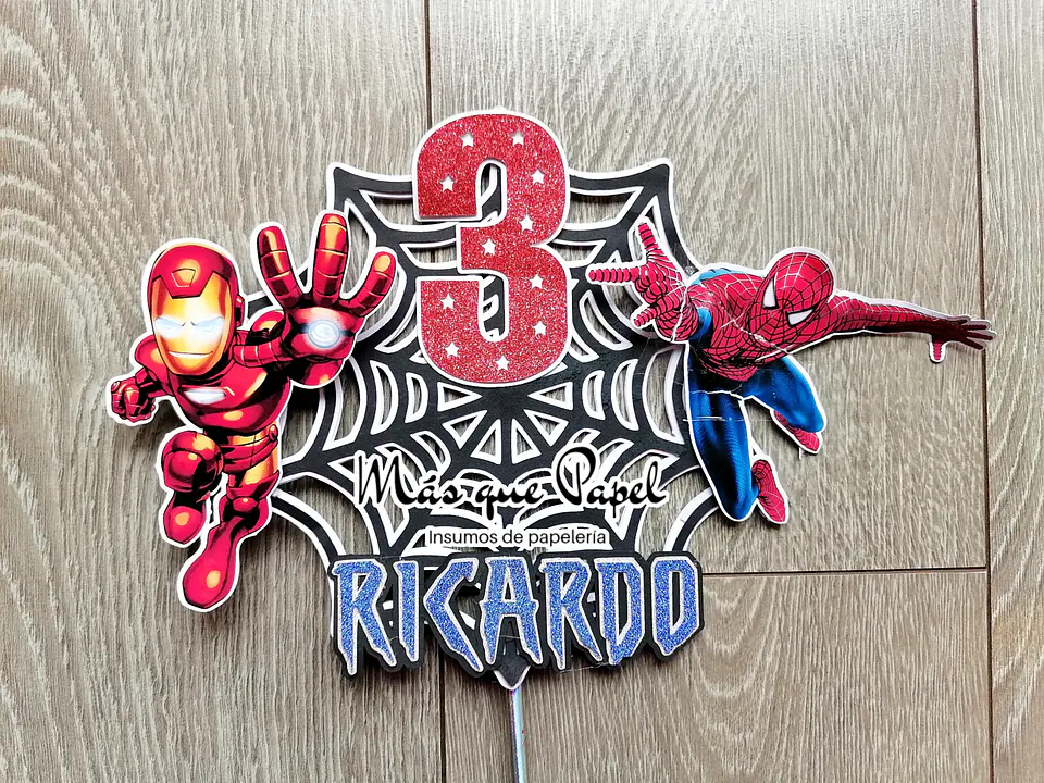 Topper Hombre Araña y Iron Man 1
