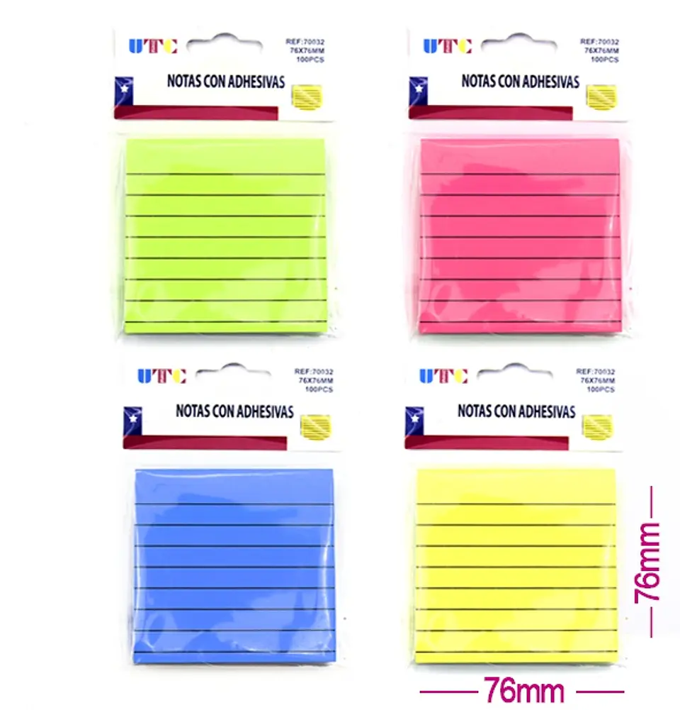 Notas adhesivas lineales 100 hjs 1