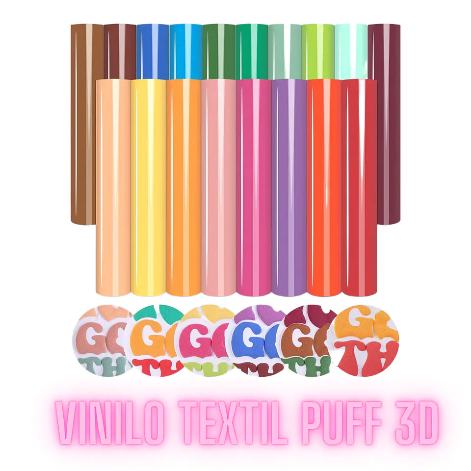 Vinilo Textil Puff 3D 1