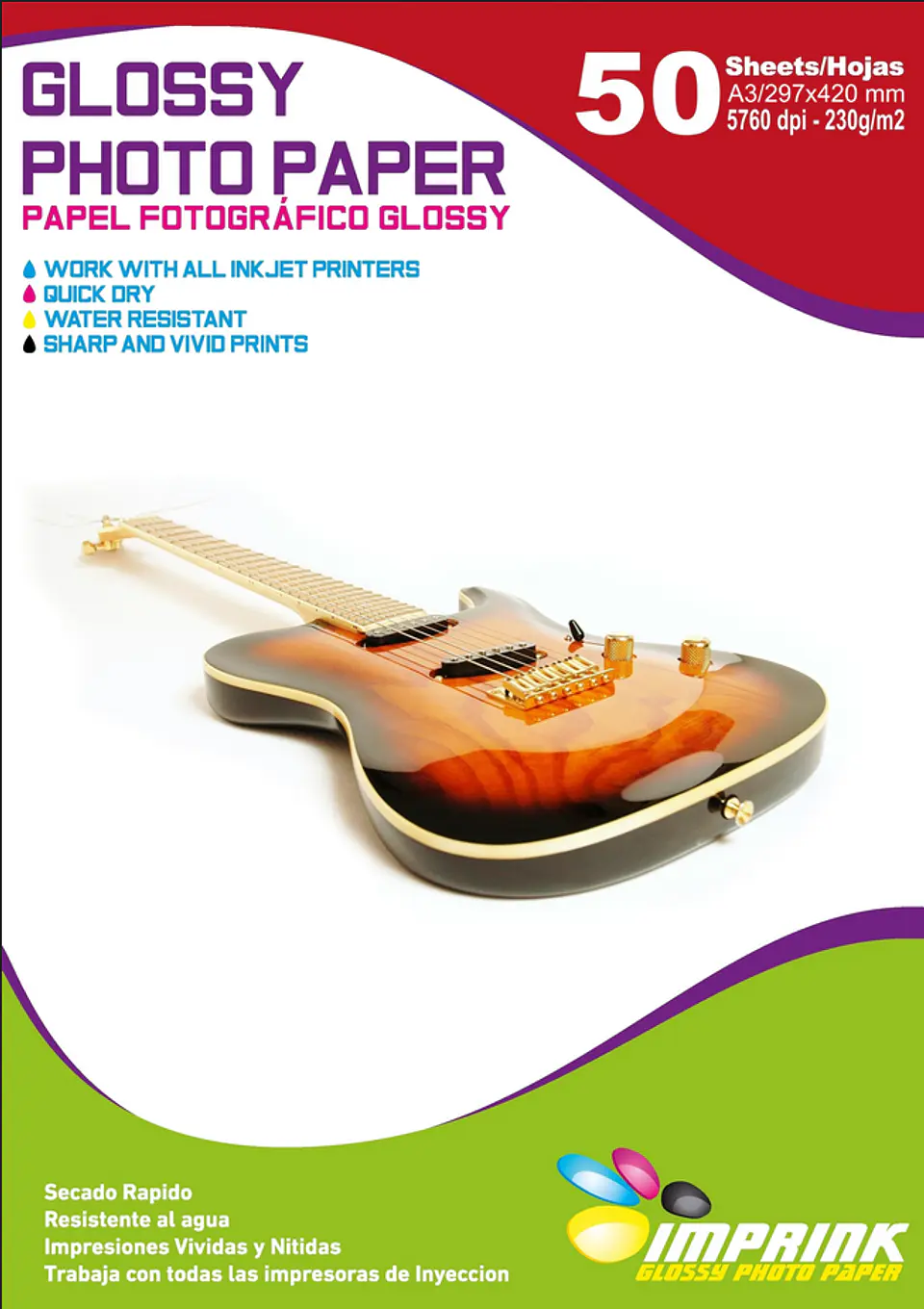 Papel Fotográfico Glossy Imprink A3 2