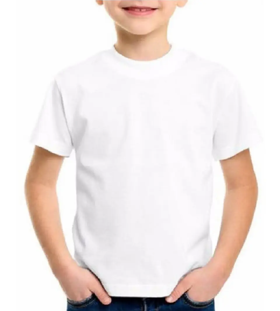Polera Blanca Algodón Niño Basic Yazbek 1