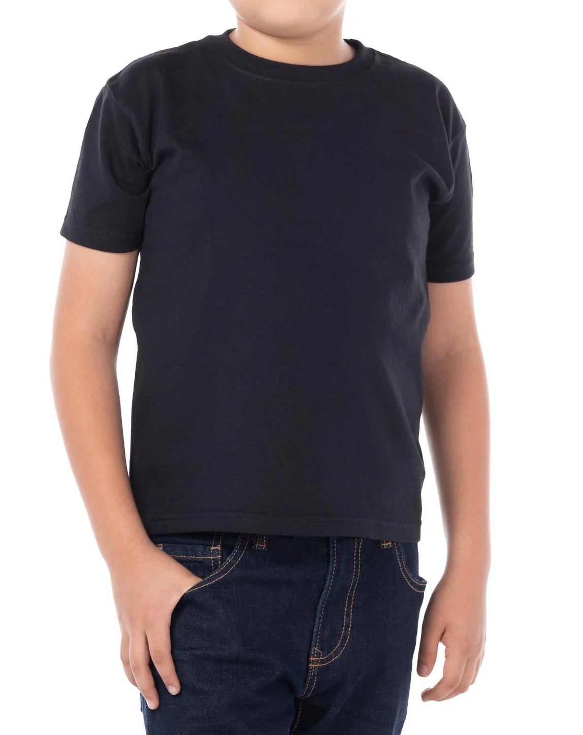 Polera Negra Algodón Niño Basic Yasbek 1