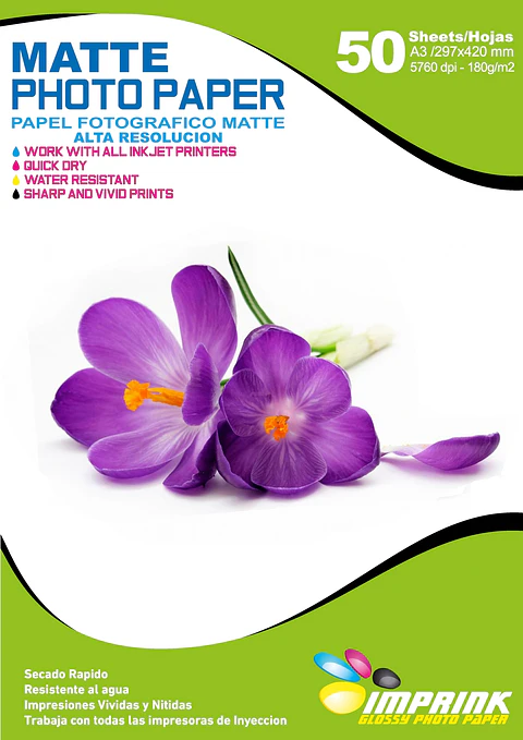 Papel Fotográfico Matte Imprink A3