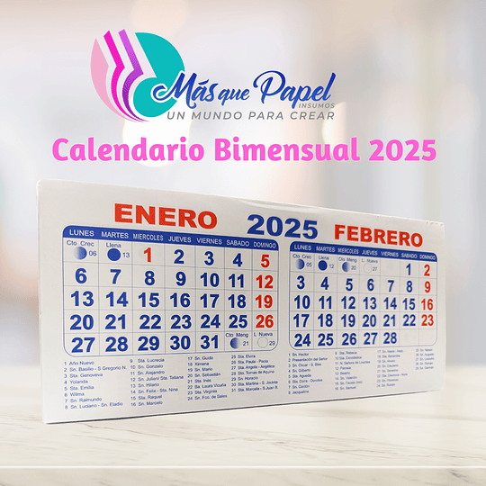 Calendario Bimensual 2025