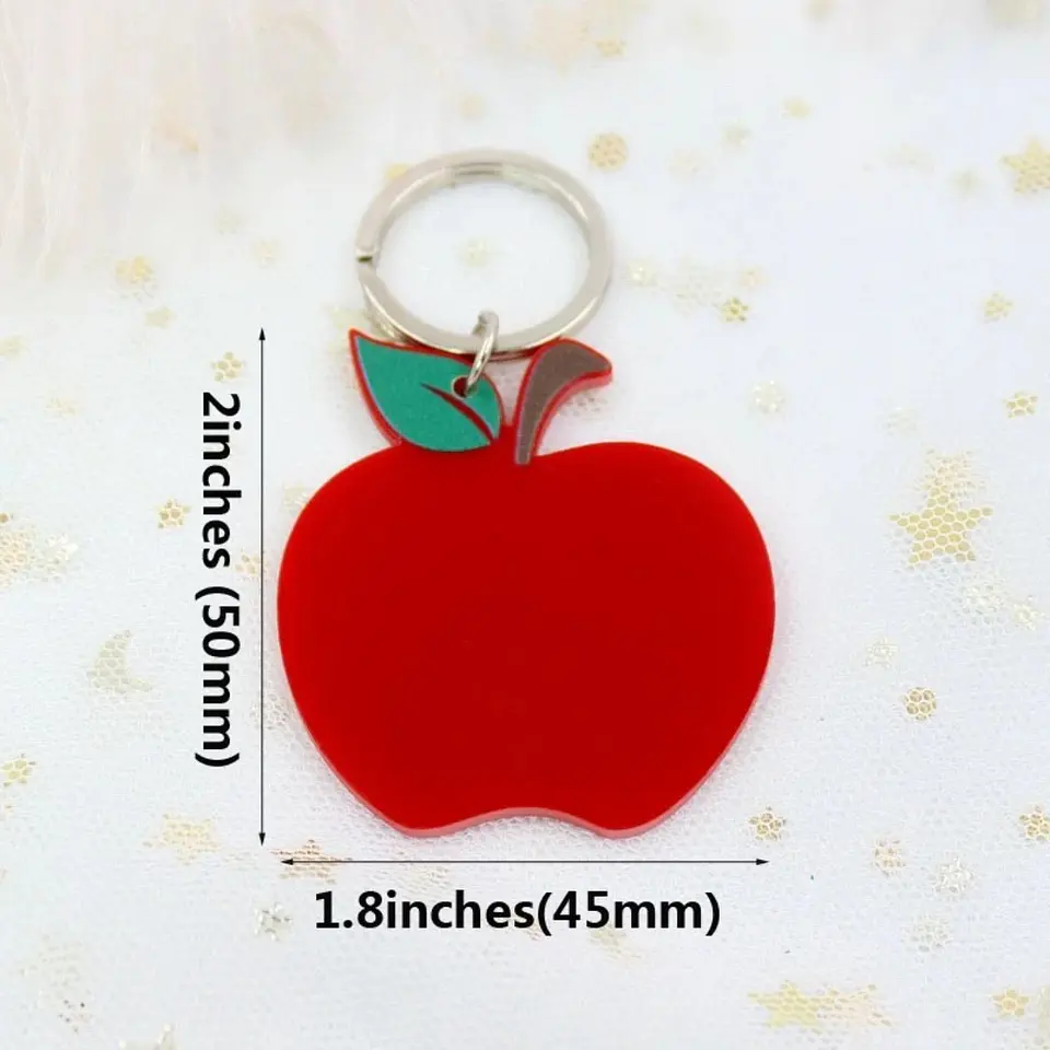 Llavero acrílico Manzana 4