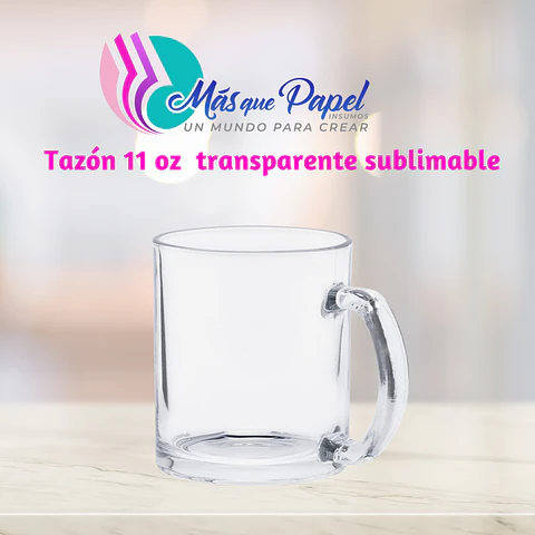 Tazón cristal transparente 11 oz (sublimable)