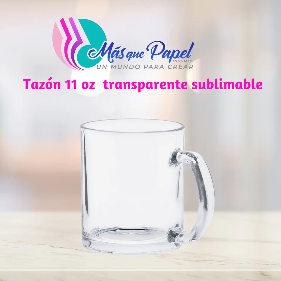 Tazón cristal transparente 11 oz (sublimable) 1