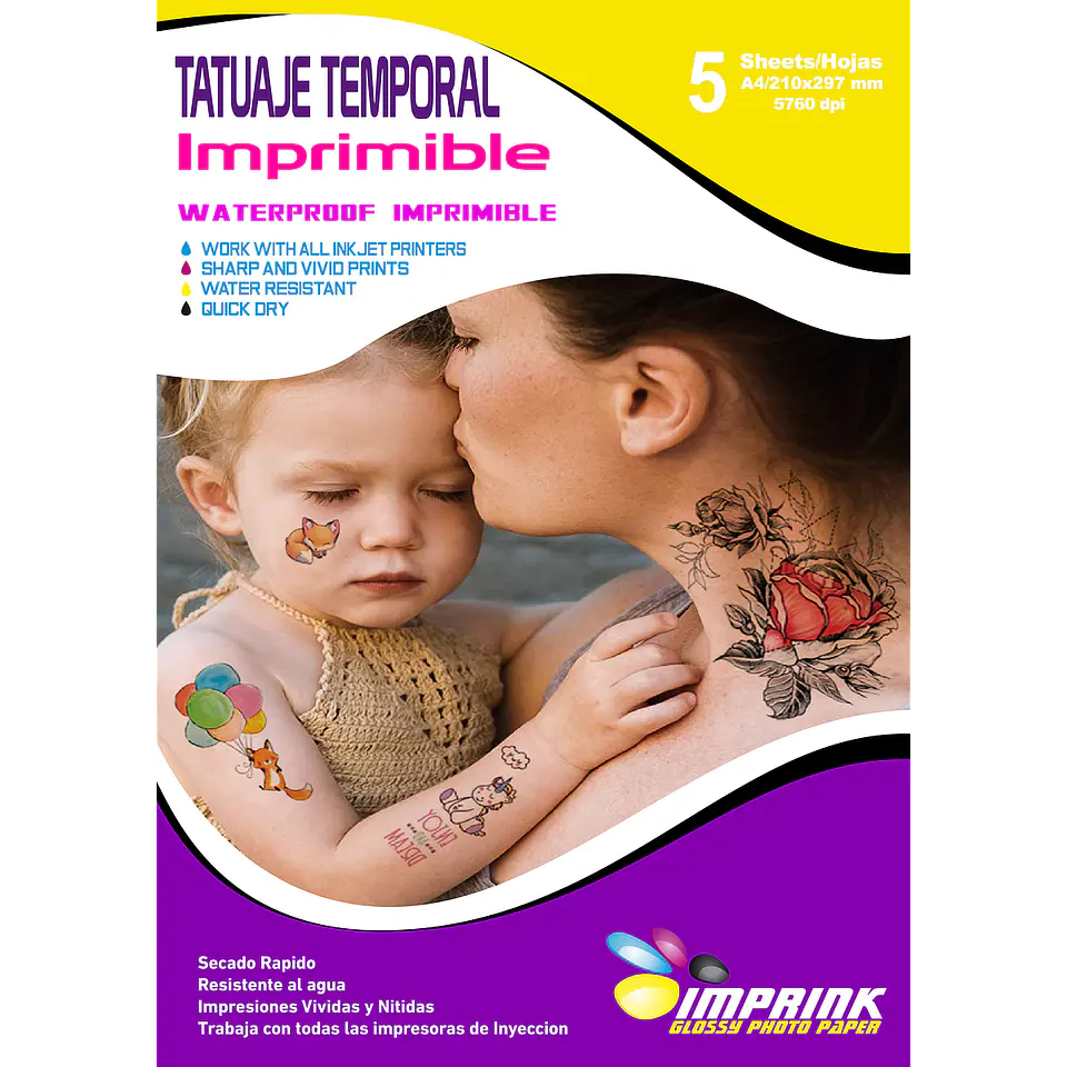 Papel para tatuajes temporales 1