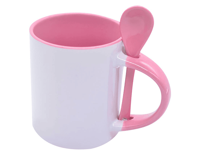 Tazón Sublimable de color con cuchara