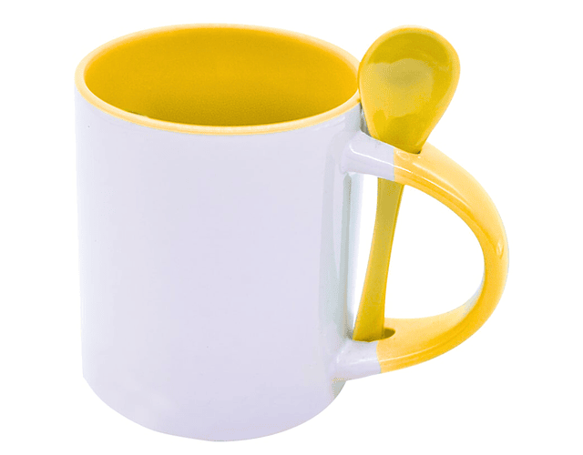 Tazón Sublimable de color con cuchara