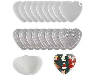 Chapita Alfiler Corazón 58 mm