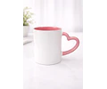 Tazón 11 oz Asa de corazón e interior de color