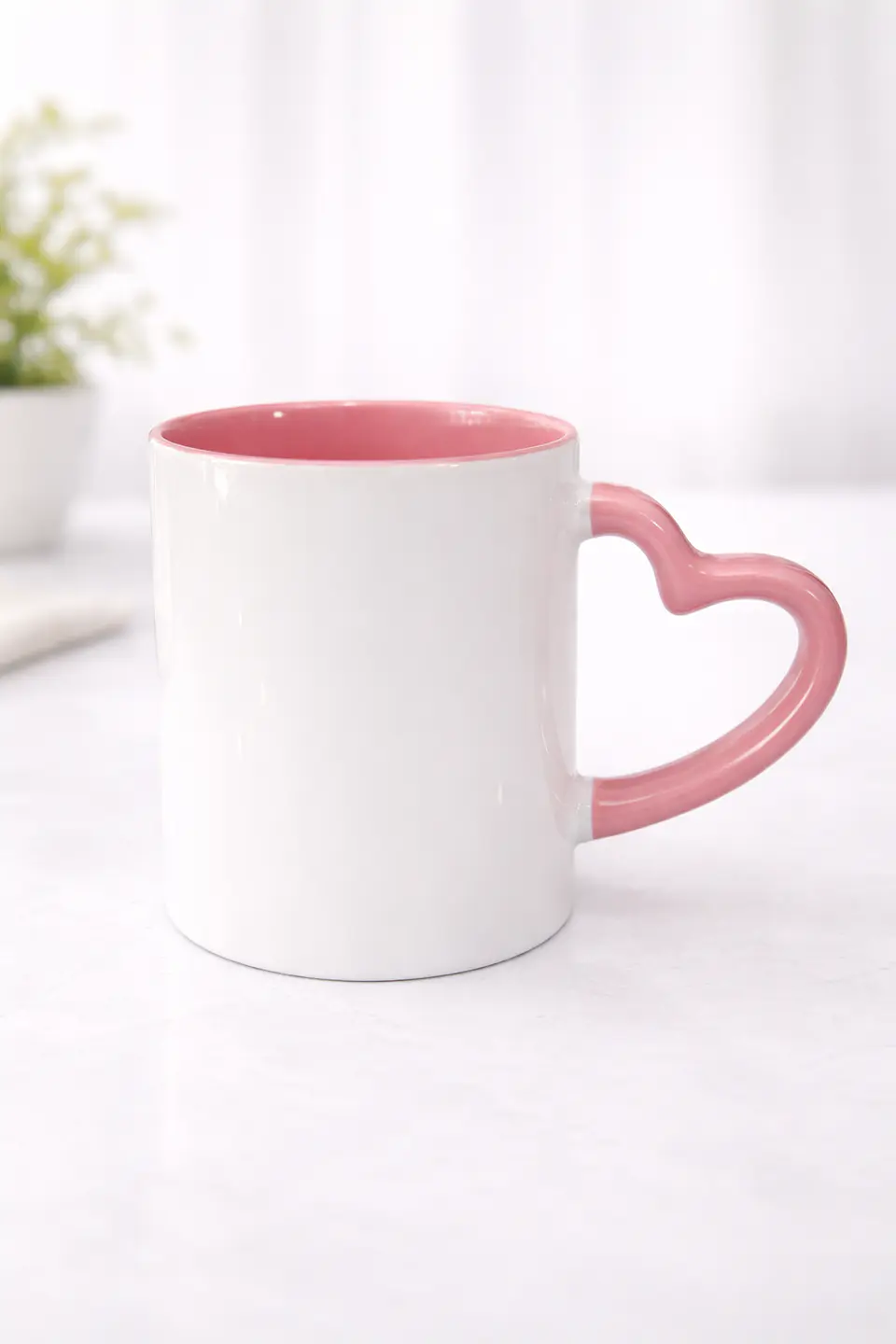 Tazón 11 oz Asa de corazón e interior de color 3