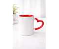 Tazón 11 oz Asa de corazón e interior de color