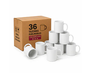 Tazón 11 oz sublimable AAA (Caja de 36 unid)