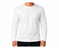 Polera Algodón Manga Larga Blanca Adulto
