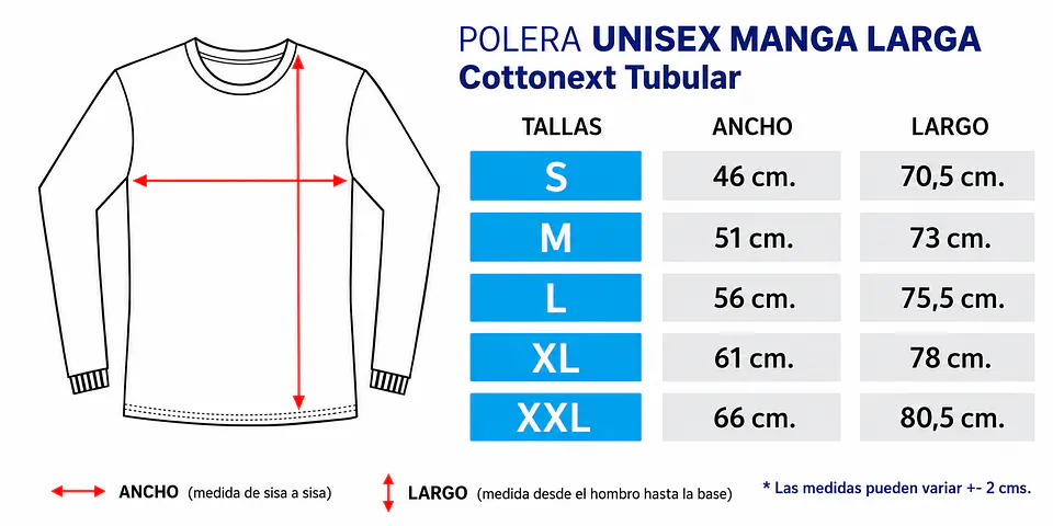 Polera Algodón Manga Larga Negra Adulto 2
