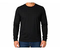 Polera Algodón Manga Larga Negra Adulto