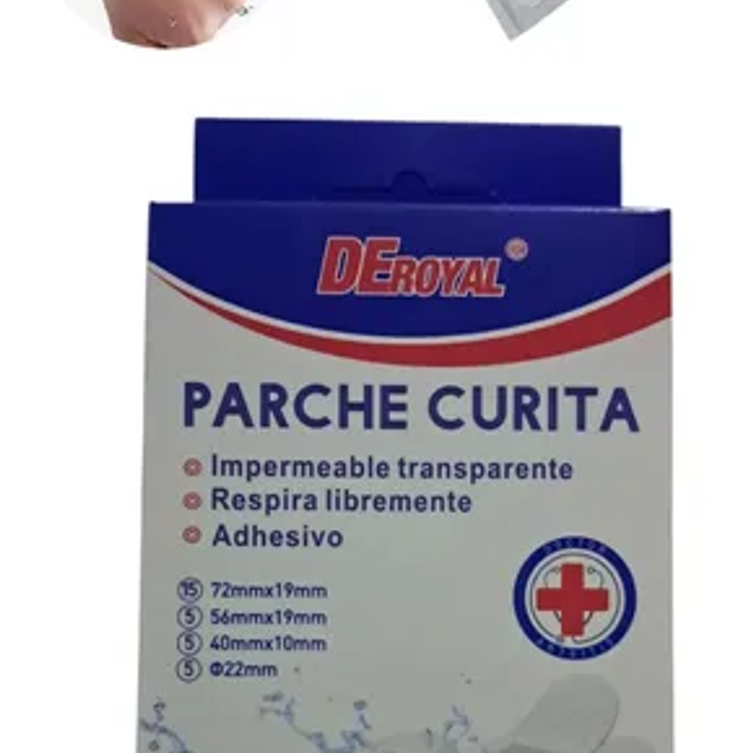 Parche Curita Royal Impermeable Transparente – Caja x30 Unidades (4 Tamaños) 1