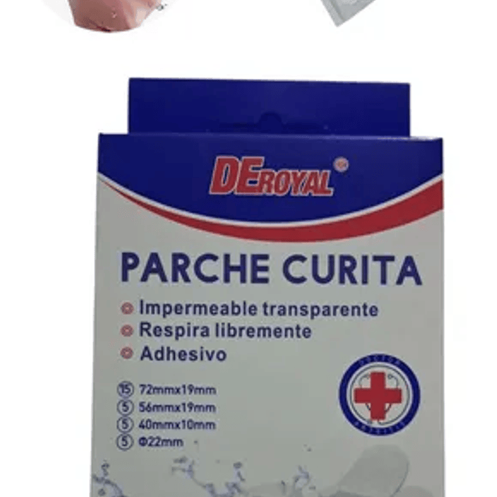 Parche Curita Royal Impermeable Transparente – Caja x30 Unidades (4 Tamaños) 1