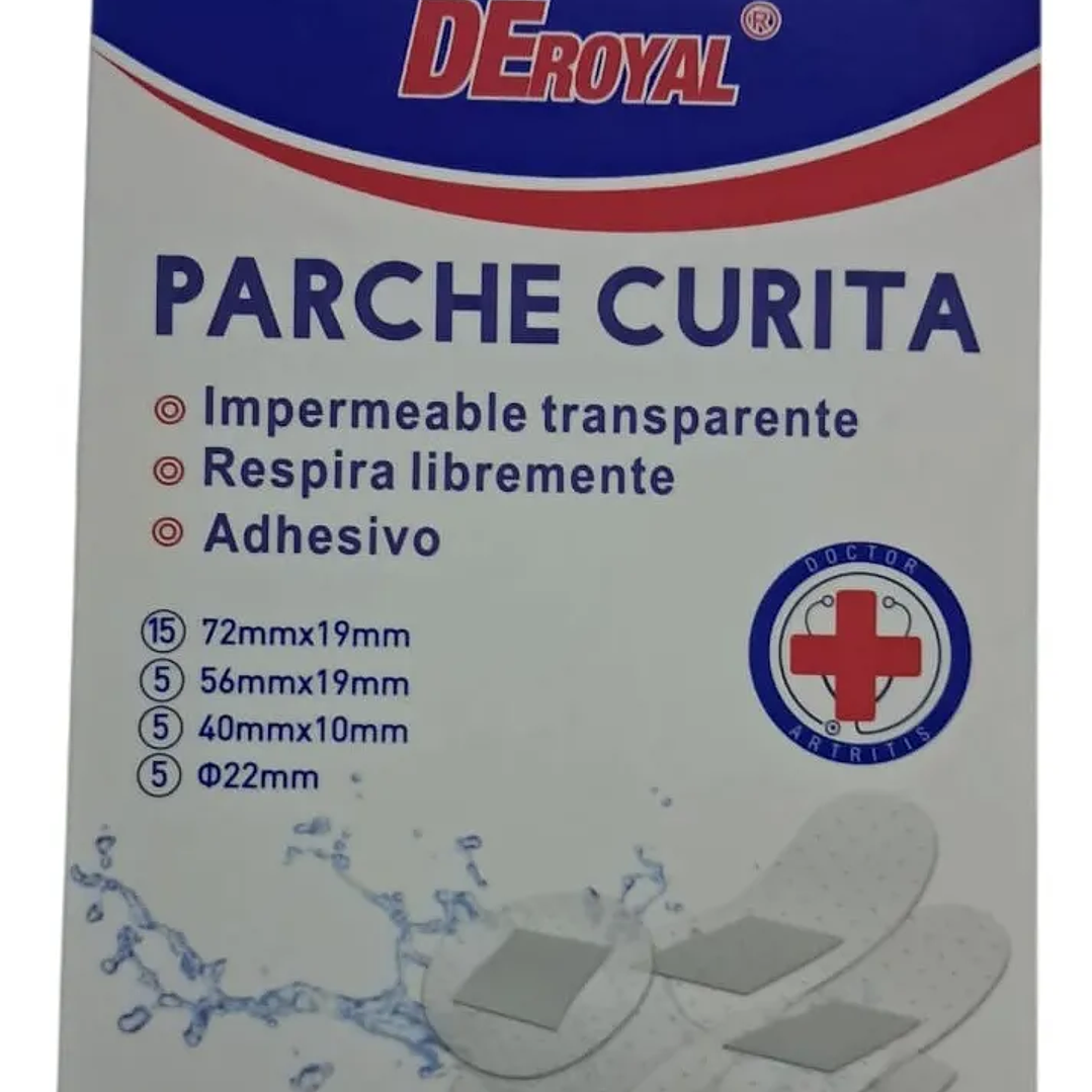 Parche Curita Royal Impermeable Transparente – Caja x30 Unidades (4 Tamaños) 6