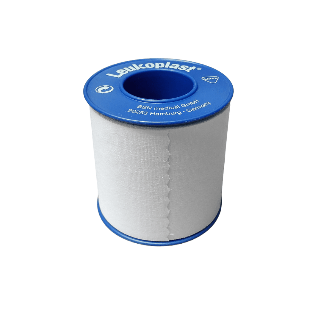 Cinta Tipo Leukoplast – Tela Adhesiva Médica (Blanca y Beige) 4