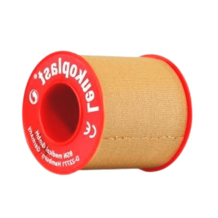 Cinta Tipo Leukoplast – Tela Adhesiva Médica (Blanca y Beige) 6